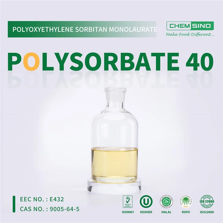 Polisorbatlar Sıvı Polisorbat 40 CAS NO.9005-66-7 ile En İyi Emülsifikasyon Sonuçlarını Alın