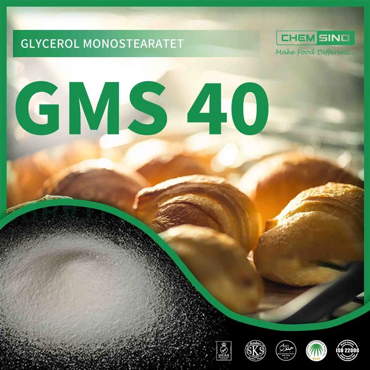 Gliserol Monostearat Üreticisi Yüzde 40 CAS No.31566-31-1 GMS 40 Tozu
